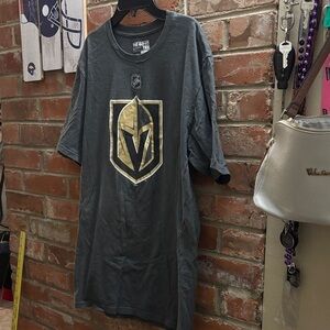 Adidas Las Vegas Knights Black and Gold Fleury Graphic Tee size large